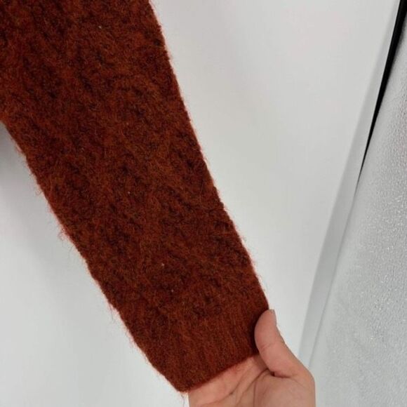 John+Jenn Women's Knit Crew Neck Long Sleeve Pullover Sweater Burst Orange Small - Picture 7 of 11